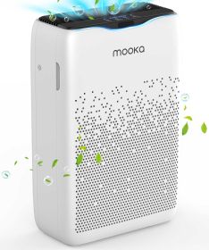 MOOKA Air Purifiers for Home Large Rooms up to 2200ft², Advanced H13 HEPA Air Filter for Wildfires, Pet Hairs, Dander, Smoke Cleaner