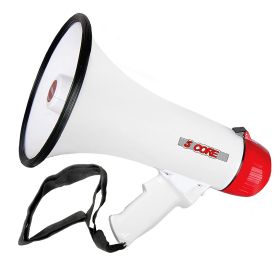 5 Core Megaphone Bullhorn Speaker 40W Bull Horn Battery Power Cheer Megafono 1000ft Range Loudspeaker w Bluetooth Siren Recording Ergonomic Handle for