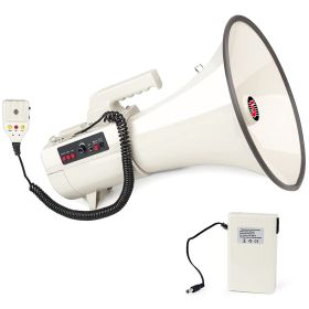 5 Core Megaphone Bullhorn Speaker 100W Professional Bull Horn Battery Power Cheer Megafono 2000 Yard Range Loudspeaker W Siren Recording Ergonomic Han