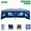 20''x10''(3 x 6m) Four Windows Practical Waterproof Folding Tent Blue XH