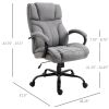 500lbs Big and Tall Office Chair with Wide Seat, Ergonomic Executive Computer Chair with Adjustable Height, Swivel Wheels and Linen Finish, Light Grey