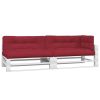 Pallet Cushions 5 pcs Wine Red Fabric