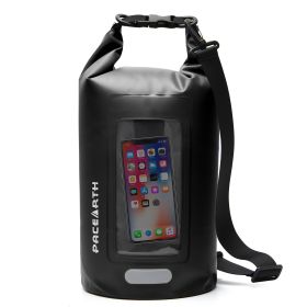 Waterproof Dry Bag 10L/20L/30L; Fishing Bag With Clear Phone Case; Roll Top Lightweight Floating Backpack Dry Sack; Keeps Gear Dry For Kayaking; Campi (Color: BLACK)