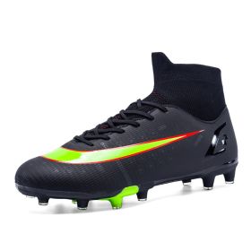 Kid Quality Soccer Shoes Neymar Football Boots Futsal Chuteira Campo Cleats Men Training Sneakers Ourdoor Women Footwear TF/AG (Color: ss116-AG-black)