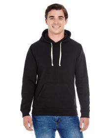 Adult Triblend Pullover Fleece Hooded Sweatshirt - BLACK TRIBLEND - XS (Color: SOLID BLK TRBLND)