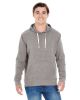 Adult Triblend Pullover Fleece Hooded Sweatshirt - BLACK TRIBLEND - XS