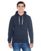 Adult Triblend Pullover Fleece Hooded Sweatshirt - BLACK TRIBLEND - XS