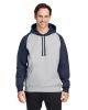 Unisex Zone HydroSport™ Heavyweight Colorblock Hooded Sweatshirt - ATH HT/ SP DK NV - XS