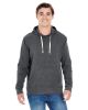 Adult Triblend Pullover Fleece Hooded Sweatshirt - BLACK TRIBLEND - XS