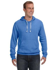 Adult Triblend Pullover Fleece Hooded Sweatshirt - BLACK TRIBLEND - XS (Color: ROYAL TRIBLEND)