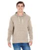 Adult Triblend Pullover Fleece Hooded Sweatshirt - BLACK TRIBLEND - XS