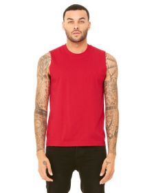 Unisex Jersey Muscle Tank - BLACK - S (Color: Red)