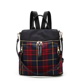 MKF Collection Nishi Plaid Backpack Women by Mia K (Color: Red)