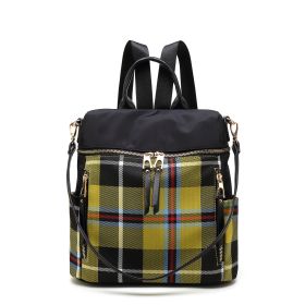 MKF Collection Nishi Plaid Backpack Women by Mia K (Color: Mustard)