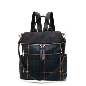 MKF Collection Nishi Plaid Backpack Women by Mia K (Color: Green)