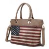 MKF Collection Lilian Vegan Leather Women FLAG Tote Bag by Mia K