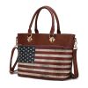 MKF Collection Lilian Vegan Leather Women FLAG Tote Bag by Mia K