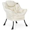 Modern Polyester Fabric Lazy Chair with Side Pocket