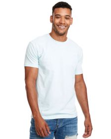 Unisex CVC Crewneck T-Shirt - WHITE - 5XL (Color: ICE BLUE)