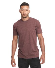 Unisex CVC Crewneck T-Shirt - WHITE - 5XL (Color: HEATHER MAROON)