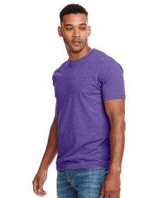 Unisex CVC Crewneck T-Shirt - WHITE - 5XL (Color: PURPLE RUSH)