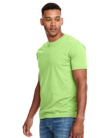 Unisex CVC Crewneck T-Shirt - WHITE - 5XL (Color: NEON GREEN)