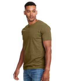 Unisex CVC Crewneck T-Shirt - WHITE - 5XL (Color: MILITARY GREEN)