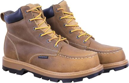 Mens Steel Toe Work Boots With 2 Insoles Waterproof Insulated Non Slip & Oil Resistant ASTM F2413 (size: 7)