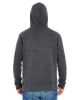 Adult Triblend Pullover Fleece Hooded Sweatshirt - BLACK TRIBLEND - XS