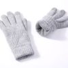 Female Winter Warm Knitted Full Finger Gloves Men Solid Woolen Touch Screen Mittens Women Thick Warm Cycling Driving Gloves