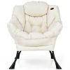 Modern Polyester Fabric Lazy Chair with Side Pocket