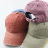 Water washed worn-out baseball cap Autumn and winter vintage personality worn-out edge soft top cap