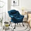 Modern Polyester Fabric Lazy Chair with Side Pocket