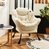 Modern Polyester Fabric Lazy Chair with Side Pocket